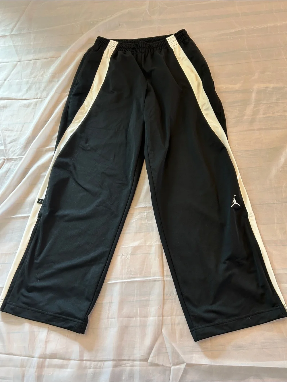 Jordan Black Track Pants with White Side Panels